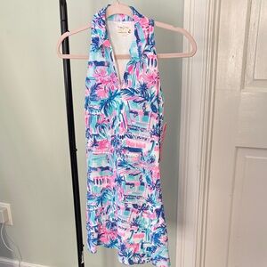 Lilly Pulitzer Pink and Blue Tropical Tennis/Golf Dress